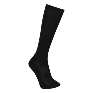 Imagem de Meia Cano Longo Olympikus Compressão Feminina, Preto, Branco, 33/38