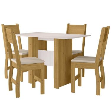 Imagem de Kit Mesa de Jantar Milano 108x68 cm com 4 Cadeiras Milano