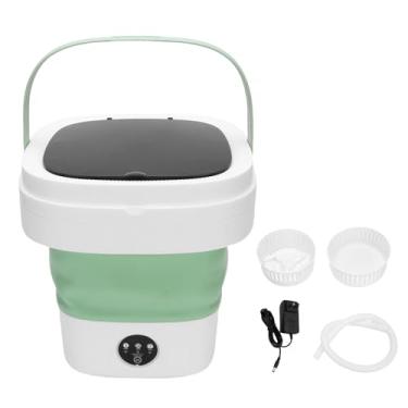 Imagem de Haofy Máquina de Lavar Roupas Dobráveis Portáteis Com Cesta de Spin e 3 Modos de Limpeza para Casa, Apartamento, Viagens, Hotel e Acampamento (Verde)