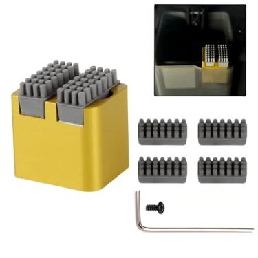 Imagem de Kit de escova de limpeza de bocal Bambu Lab série X1/P1 – 6 limpadores de silicone Hotend com 1 bloco de montagem e parafuso de alumínio dourado, limpador de resíduos de filamento de alta temperatura