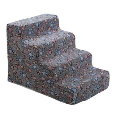 Imagem de Ioensy Escada para cachorro, rampa para escalada de animais de estimação, antiderrapante, resistente ao desgaste, removível e lavável, escadas para animais, 4 Etapas