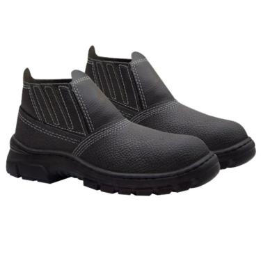 Imagem de Botina de Segurança Couro Número 37 Sem Bico de Aço CA 14688