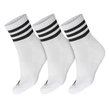 Imagem de Meia Adidas 3S C SPW Mid 41 Ao 43 - Pack Com 03 Pares - Branco e Preto