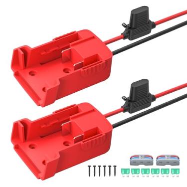 Imagem de Adaptador Power Wheels, conversor adaptador de bateria de 18 V para rodas elétricas, adaptador para carros RC, caminhões e brinquedos de robótica, completo com fusíveis, fio de 12 AWG, conectores de