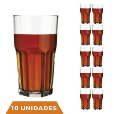 Imagem de 10 Copo Bristol Redondo Luxo Vidro Transparente 410ml Nadir - NADIR FI