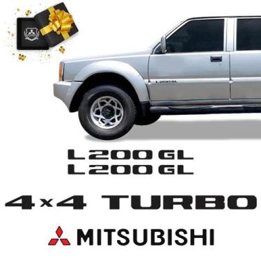 Imagem de Adesivo P/ L200 Gl 4x4 Turbo 2001/2002 Preto Genérico - SPORTINOX, L20