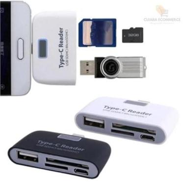 Imagem de Adaptador Type-C Conecta Dispositivos Externos Memoria Sd - A.R Varied