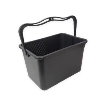 Imagem de Kit 6 Balde Pintura Plástico Preto com Alça 10L - Gerplast