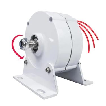 Imagem de 220V,600W-800W 380V RPM MOTOR ELÉTRICO Generador de ímã permanente, 12V 24V 48V Alternador de ímã permanente sem engrenagem (com base)