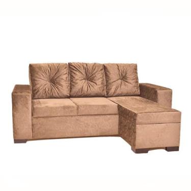 Imagem de Sofá Dubai 2 Lugares e Chaise Finezzi, Capuccino