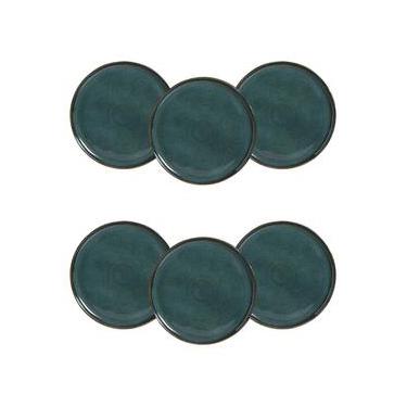 Imagem de Conjunto de Pratos Rasos Porto Brasil Bio Oceano Azul 27,5cm - 6 Peças