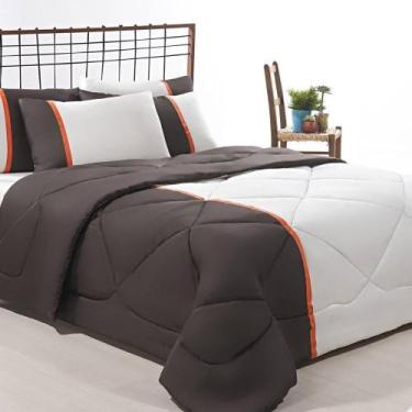 Imagem de Enxoval Edredom + Jogo De Cama Queen Aconchego Premium 06 Peças - Marr