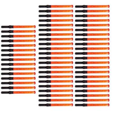 Imagem de Bastao Sinalizador Kit 75 Unidades Fluorescente Balizador Engarrafamen