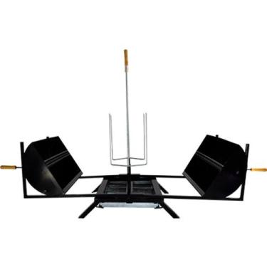 Imagem de Churrasqueira Tambor Fogo de Chão C/ Espetos - RIG FUNDIDOS