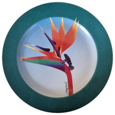 Imagem de Prato De Porcelana Strelitzia Flecha Azul 25,5 Cm - OUTRAS MARCAS