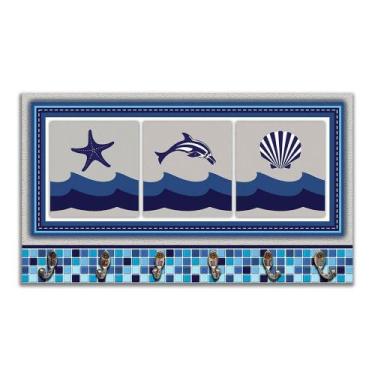 Imagem de Cabideiro De Parede Porta Chaves Náutica Marinheiro Mar 1 - FORMALIVRE