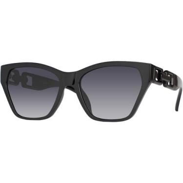 Imagem de Óculos de Sol Feminino Formato Gatinho Preto Polarizado Proteção UV400