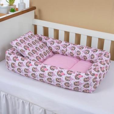 Imagem de Ninho Redutor de Berço com Almofada Para Bebê Menina Amiguinhas 2 pcs