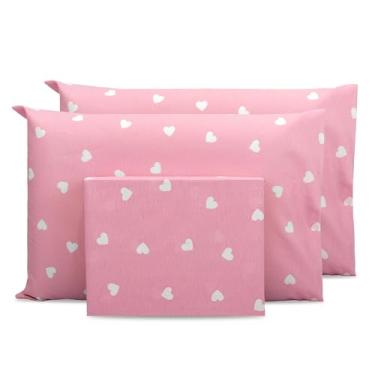 Imagem de Lençol SUPER KING 3 pçs c/Elástico Percal 180 Fios - Estampado 80% Algodão (AMORA)