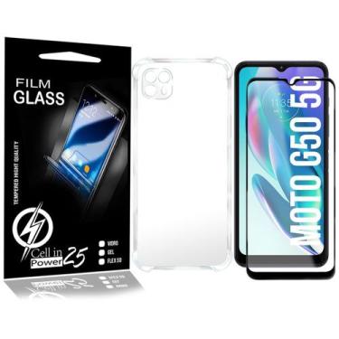 Imagem de Película Vidro 3D + Capa Anti SHOCK para Moto G50 5G XT2149 - Cell In 