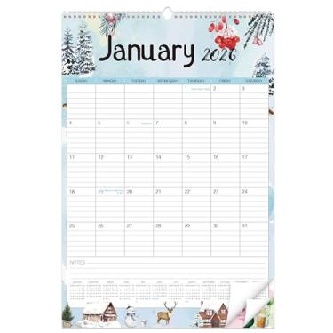 Imagem de GuassLee Calendário de parede grande 2026-2027, calendário de parede vertical de 24 meses funciona de janeiro de 2026 a dezembro de 2027, agenda mensal suspensa de 56 x 38 cm com design de aquarela de
