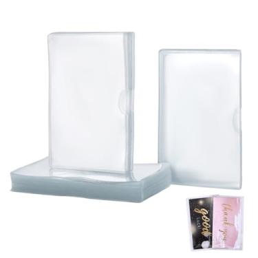 Imagem de GOMAKERER 120 peças de protetores de cartão de visita transparentes, aplicáveis a capas protetoras de documentos da previdência social, capas protetoras de porta-credenciais do Medicare, suportes de