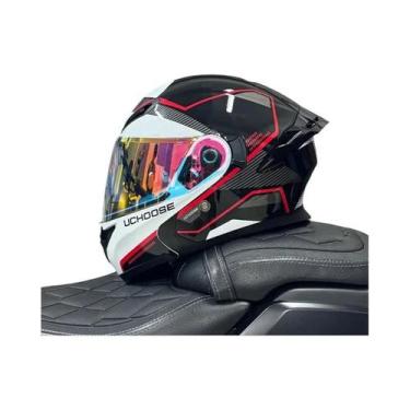 Imagem de Capacete De Motocicleta Unissex Aprovado Pelo DOT Com Visor Duplo Prot
