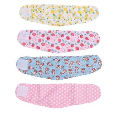 Imagem de QANYEGN 4pcs fraldas laváveis ​​para cachorro masculino reutilizável faixas de barriga macia para cães de cachorrinhos embrulhando para pós -cirurgia (S)
