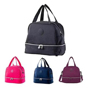 Imagem de Bolsa Térmica Lancheira Porta Marmita Fitness 2 Partes Alça - Bolsa Té