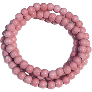 Imagem de CaChnTyche Pulseira Nativa Americana para Mulheres Lindos Acessórios de Cerâmica Colorida Envoltório 3 Fileiras Largas em Camadas Empilháveis com Contas Elásticas Vintage Joias Funky Boêmio Hippie