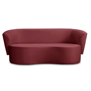 Imagem de Sofá Orgânico Curvo Living 2 Lugares 160 Star Confort Vinho
