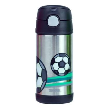 Imagem de Garrafa Garrafinha Térmica Infantil Thermos 355Ml Futebol