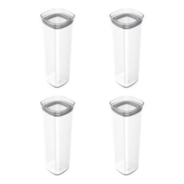 Imagem de Kit 4 Potes Herméticos Porta Alimento Mantimentos C Tampa