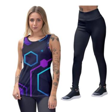 Imagem de Kit Camiseta Regata Feminina Blusas Cavada Proteção UV50 Térmica Acade