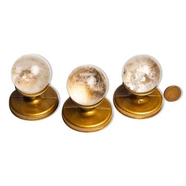 Imagem de 03 Esfera Cristal Pedra Natural 40 a 45mm 90 a 120g Tipo A - Cristaisd