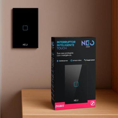 Imagem de Interruptor Inteligente Smart Zigbee Alexa google 1 Botão 4x2 Bivolt P