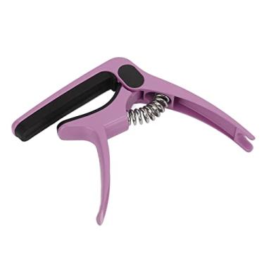 Imagem de Mingzhe Ferramenta de Ajustador de Capo de Guitarra de Metal Com Suporte para picareta+ Mola para Todos Os Instrumentos de Cordas (Macaron - roxo)