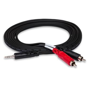 Imagem de Hosa Cabo de breakout estéreo CMR-215 - TRS macho de 3,5 mm para macho RCA esquerdo e direito - 4,5 m