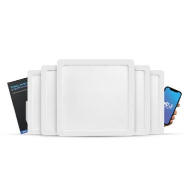 Imagem de Kit 5 Painel Avant Neo LED Plafon Smart Quadrado 24W Wi-Fi Bivolt, Compatível com Alexa, Google Home e Tuya Uso Interno