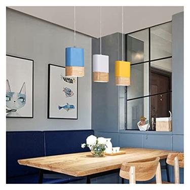 Imagem de Luminária de lustre, lustre estilo simples da Europa do Norte, lâmpada criativa de cabeça única, lâmpada de mesa de bar, lâmpada de sala de jantar, lustre de quarto (tamanho: 3 cores A) (tam