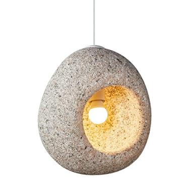 Imagem de Luminária pendente em forma de bola, personalidade criativa, lustre moderno de resina japonesa, base E26/27, luminária suspensa de teto para restaurante, estúdio, bar, loja de roupas, altura