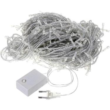 Imagem de Cordão Pisca LED Branco Quente 10 Metros – Decoração Natal, Festas, Varanda, Jardim, Casamento, Luz Decorativa Econômica, Linha Premium, Flexível e Durável 220V.