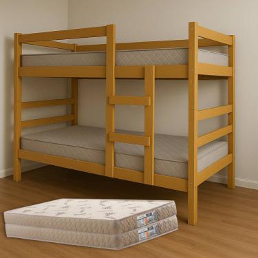 Imagem de Beliche Barreto Lonçarcci com colchões D33 Premium