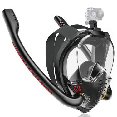 Imagem de Mascara Mergulho Snorkel Duplo Protetor Auricular Ouvido Visao 180 Graus Piscina Nataçao Lazer Recreaçao Esporte