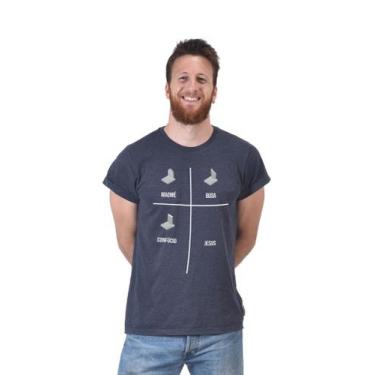 Imagem de Camiseta Camisa Blusa Gospel Religiosa Evangélica Ele NÃO ESTÁ AQUI, R
