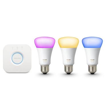 Imagem de Philips Hue Kit Casa Inteligente 3 Lâmpadas E27+Bridge 127V