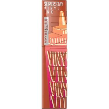 Imagem de Maybelline SuperStay Vinyl Ink Sauce, Edição Limitada, Batom Líquido Longa Duração com Efeito Gloss, Brilho Instantâneo e Acabamento Espelhado, Cor 185 Caramel 4,2ml