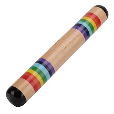 Imagem de RiToEasysports Bastão de Chuva de Madeira para Crianças - Chocalho de Chuva Colorido, Agitador de Tubo, Brinquedo de bebê - Instrumento Musical de Percussão Orff Não Tóxico Adequado para Educação