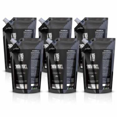 Imagem de Kit 6x Shaving Gel De Barbear Cream 1kg Refil Big Barber