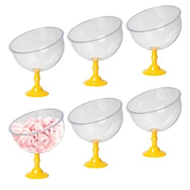 Imagem de 6 Baleiros 1,5l Taça Premium Bomboniere Acrílico Elegante (AMARELO)